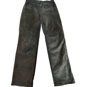 Mitchies Matchings Women XL Original Suede Pants Straight Leg Gray Casual Pocket